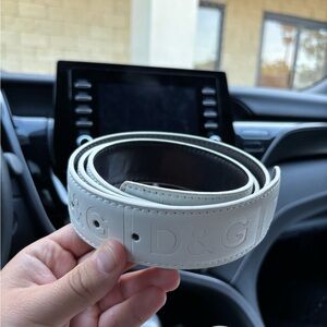 D&G White Leather Belt
